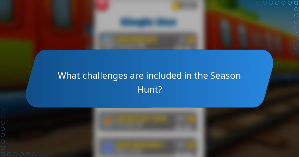 What challenges are included in the Season Hunt?